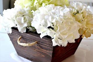 Small Cedar Tapered Plant Holder or Crate