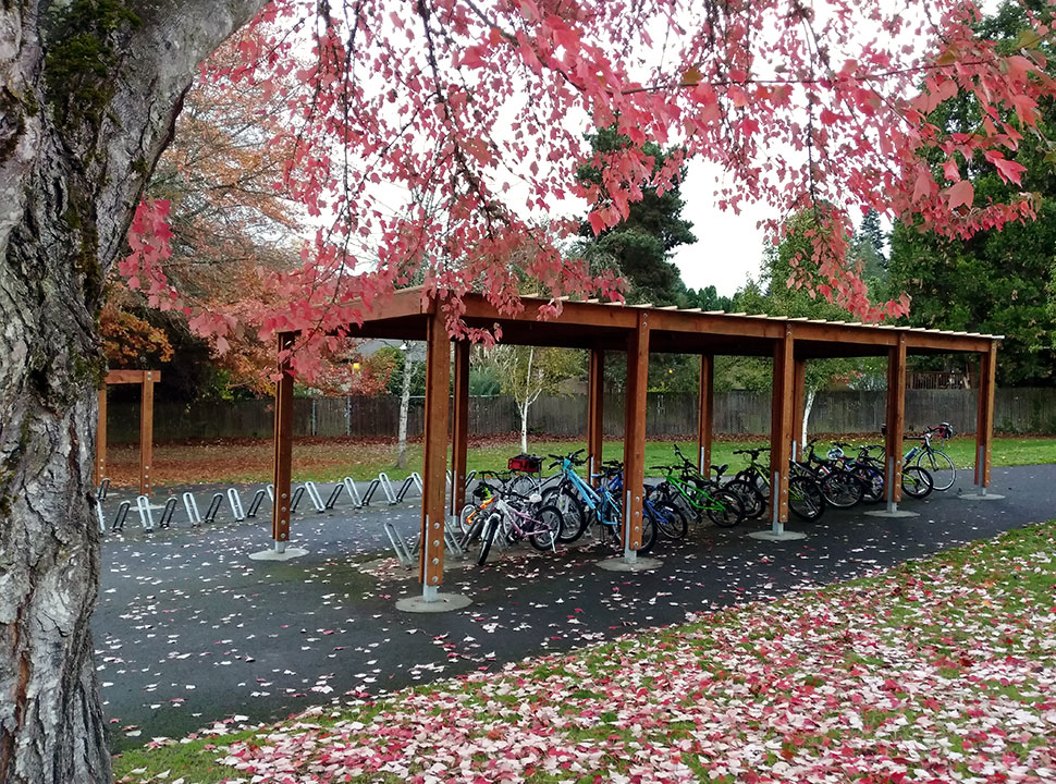 Mary Woodward Elementary School Bike Rack